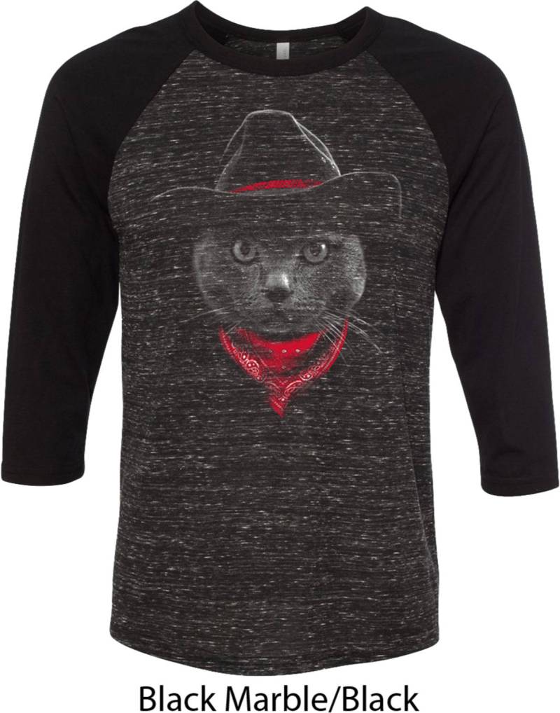 Cowboy Katze Raglan Shirt 21558E2-3200 Cowboy Katze Raglan Shirt 21558E2-3200 von BuyCoolShirts