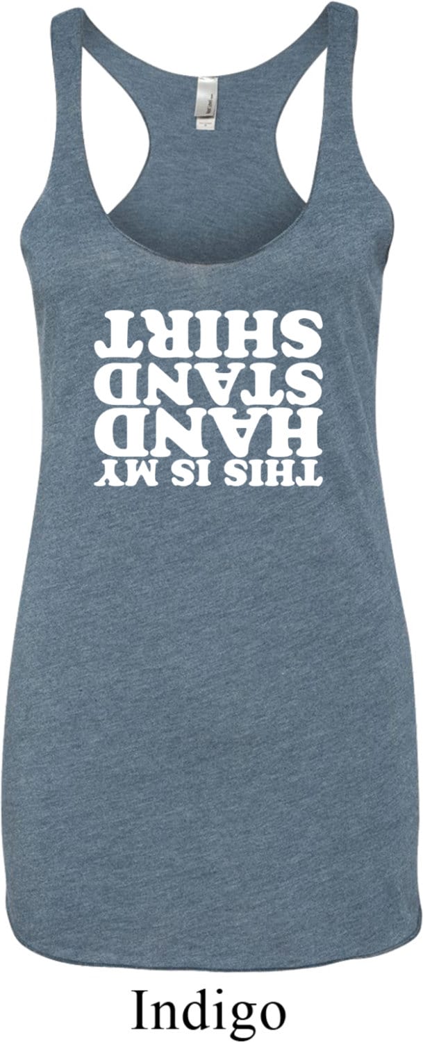 Damen Gymnastik Dies Ist Mein Handstand Shirt Tri Blend Racerback Tank Top Handstand-Nl6733 von BuyCoolShirts