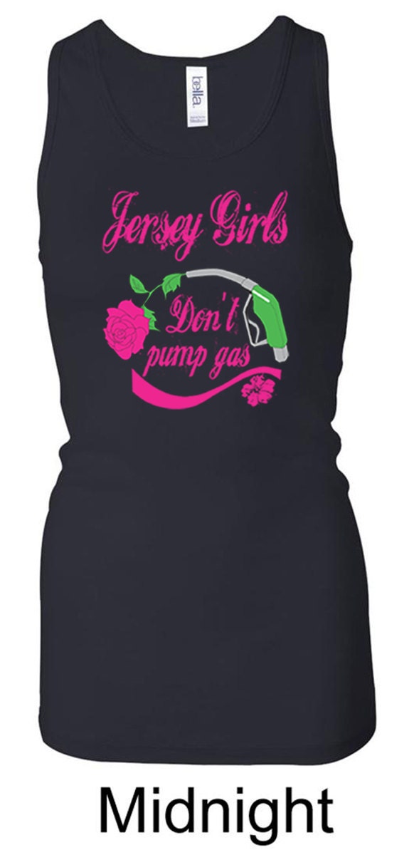 Damen Jersey Mädchen Pumpen Nicht Gas Längere Länge Racerback Tank Top Dontpump-8770 von BuyCoolShirts