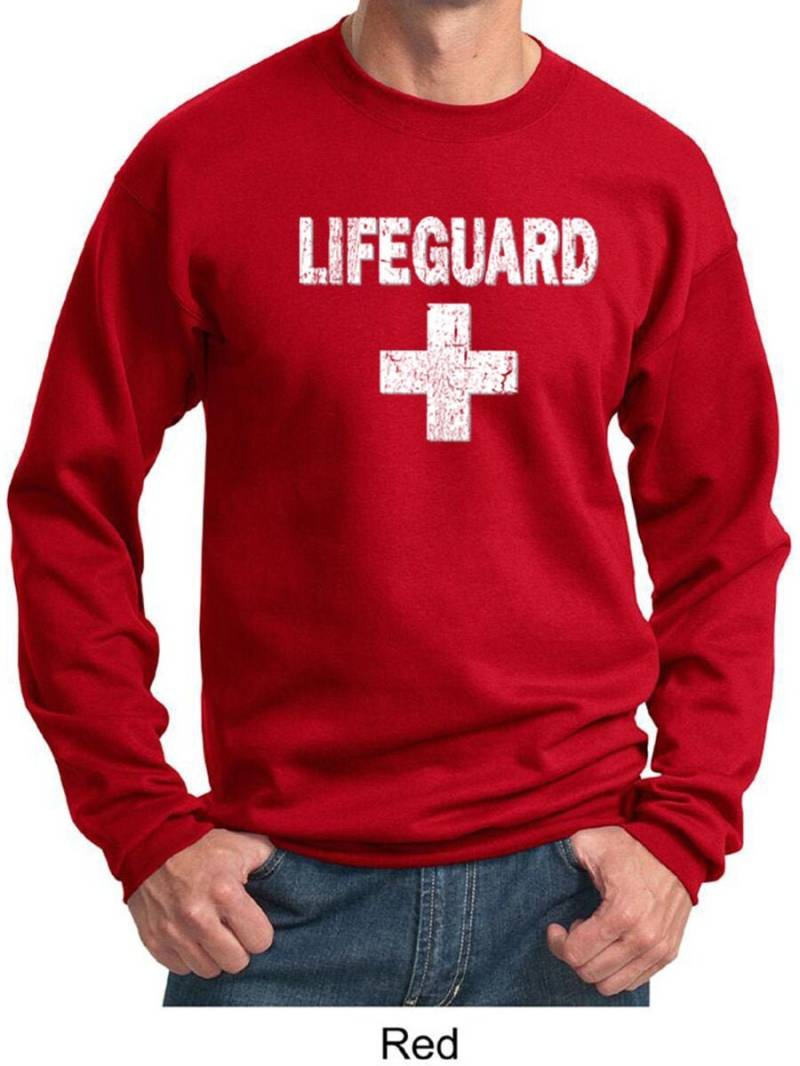 Distressed Rettungsschwimmer Sweatshirt Distressedlifeguard-Pc90 von BuyCoolShirts