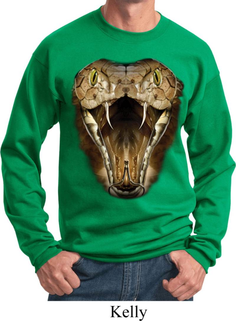 Große Cobra Schlange Gesicht Sweatshirt 18209D0-Pc90 Große Cobra Schlange Gesicht Sweatshirt 18209D0-Pc90 von BuyCoolShirts