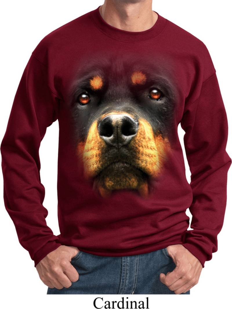 Große Rottweiler Gesicht Sweatshirt 18070D0-Pc90 Große Rottweiler Gesicht Sweatshirt 18070D0-Pc90 von BuyCoolShirts