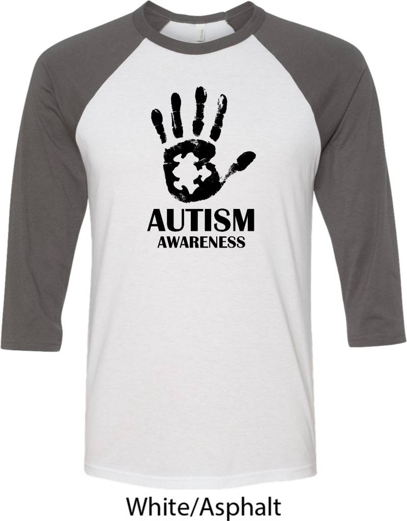 Herren Autismus Bewusstsein Hand Raglan Shirt Hand-3200 Herren Autismus Bewusstsein Hand Raglan Shirt Hand-3200 von BuyCoolShirts