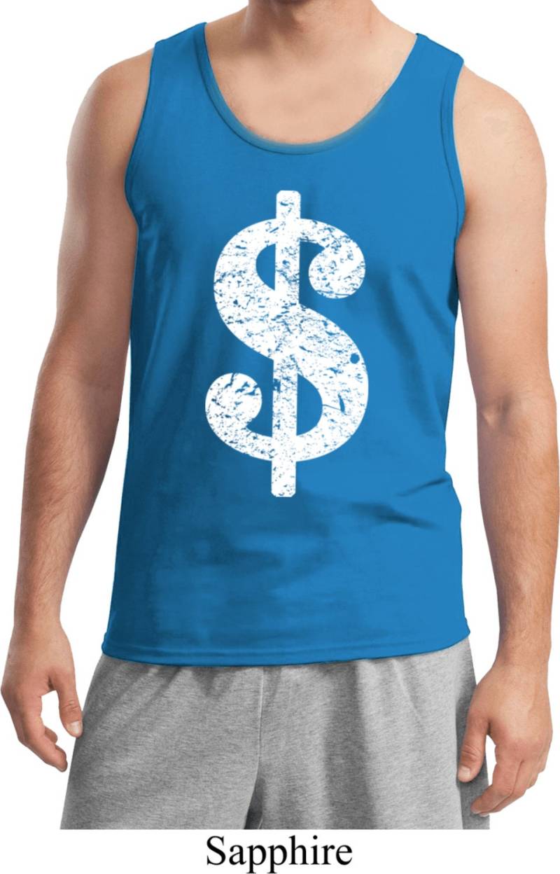 Herren Beunruhigt Dollar Zeichen Tank Top Dollar-2200 Herren Beunruhigt Dollar Zeichen Tank Top Dollar-2200 von BuyCoolShirts