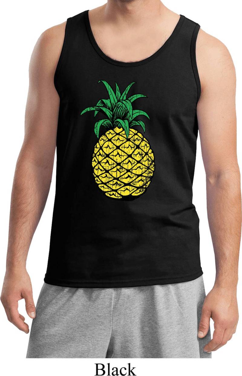 Herren Distressed Ananas Tank Top Pineapple-2200 Herren Distressed Ananas Tank Top Pineapple-2200 von BuyCoolShirts