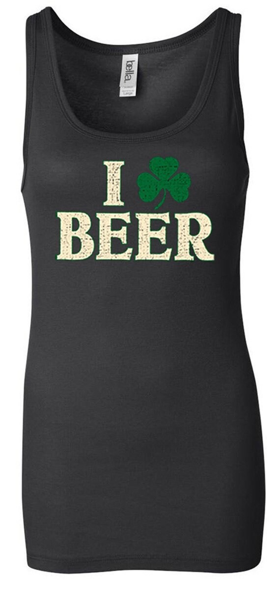 Ich Liebe Bier Damen St. Patricks Tag Länger Länge Tank-Top A12250B-8780 von BuyCoolShirts