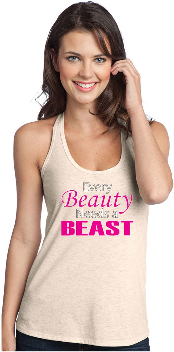 Ladies Fitness Every Beauty Need A Beast T-Back Tank Top Beauty-Dt250 Ladies Fitness Every Beauty Need A Beast T-Back Tank Top Beauty-Dt250 von BuyCoolShirts