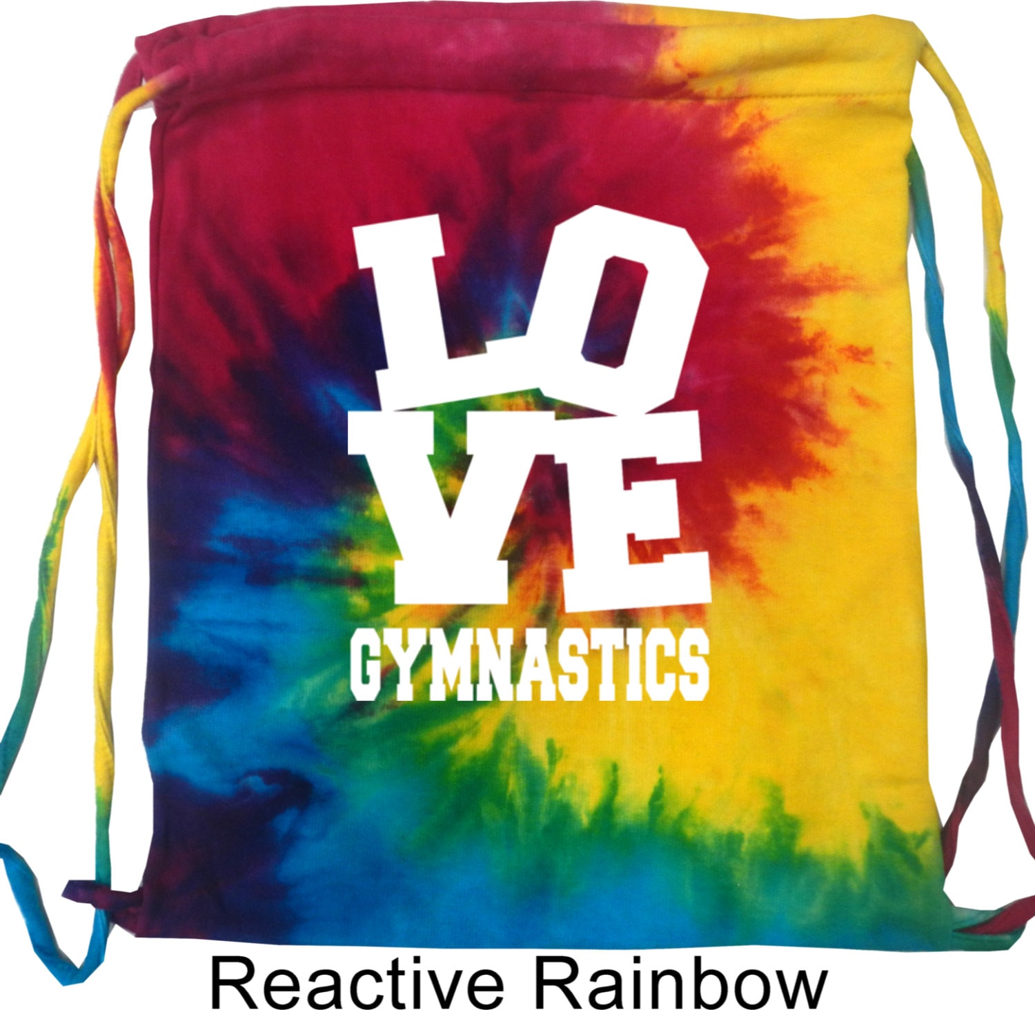 Liebe Gymnastik Tie Dye String Tasche Lovegym-9500 von BuyCoolShirts