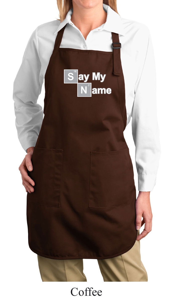 Sagen Sie Meinen Namen Volle Länge Apron Mit Taschen Name-A500 von BuyCoolShirts