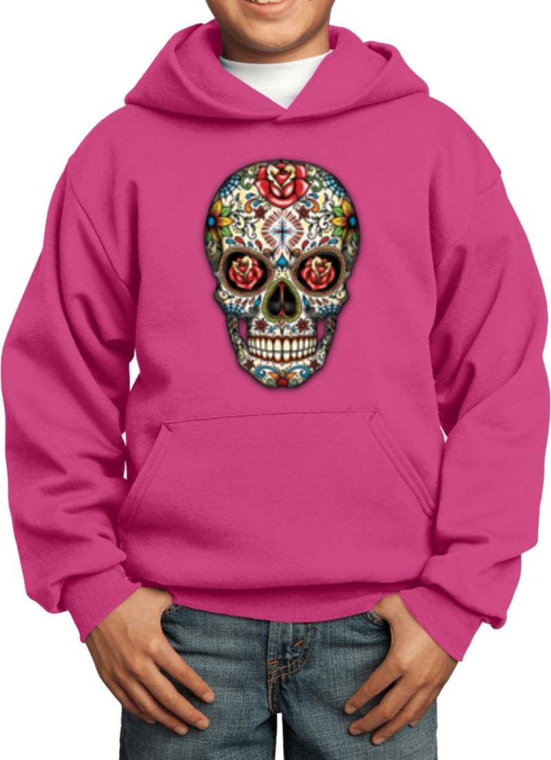 Totenkopf Mit Rosen Kid Halloween Zucker Hoodie 16553-Pc90Yh Totenkopf Mit Rosen Kid Halloween Zucker Hoodie 16553-Pc90Yh von BuyCoolShirts