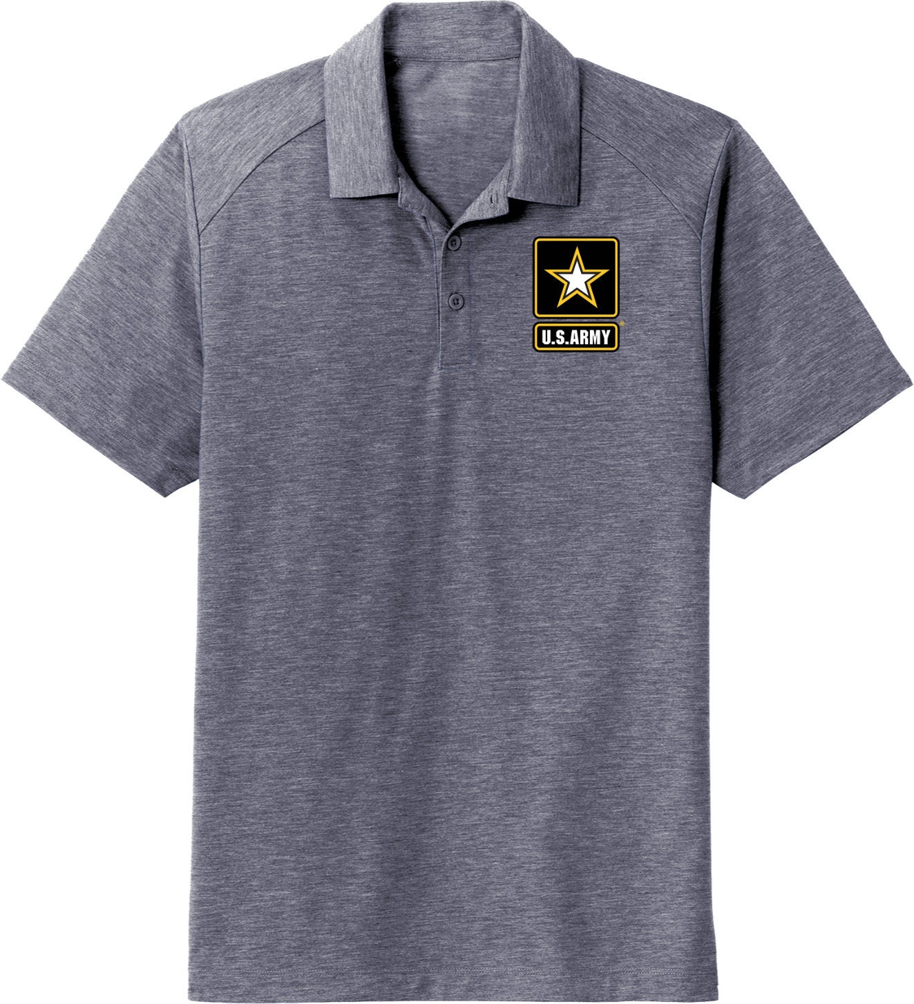 Us-Armee Tasche Druck Herren Tri-Blend Wicking Polo Shirt Army-Pp-st405 von BuyCoolShirts