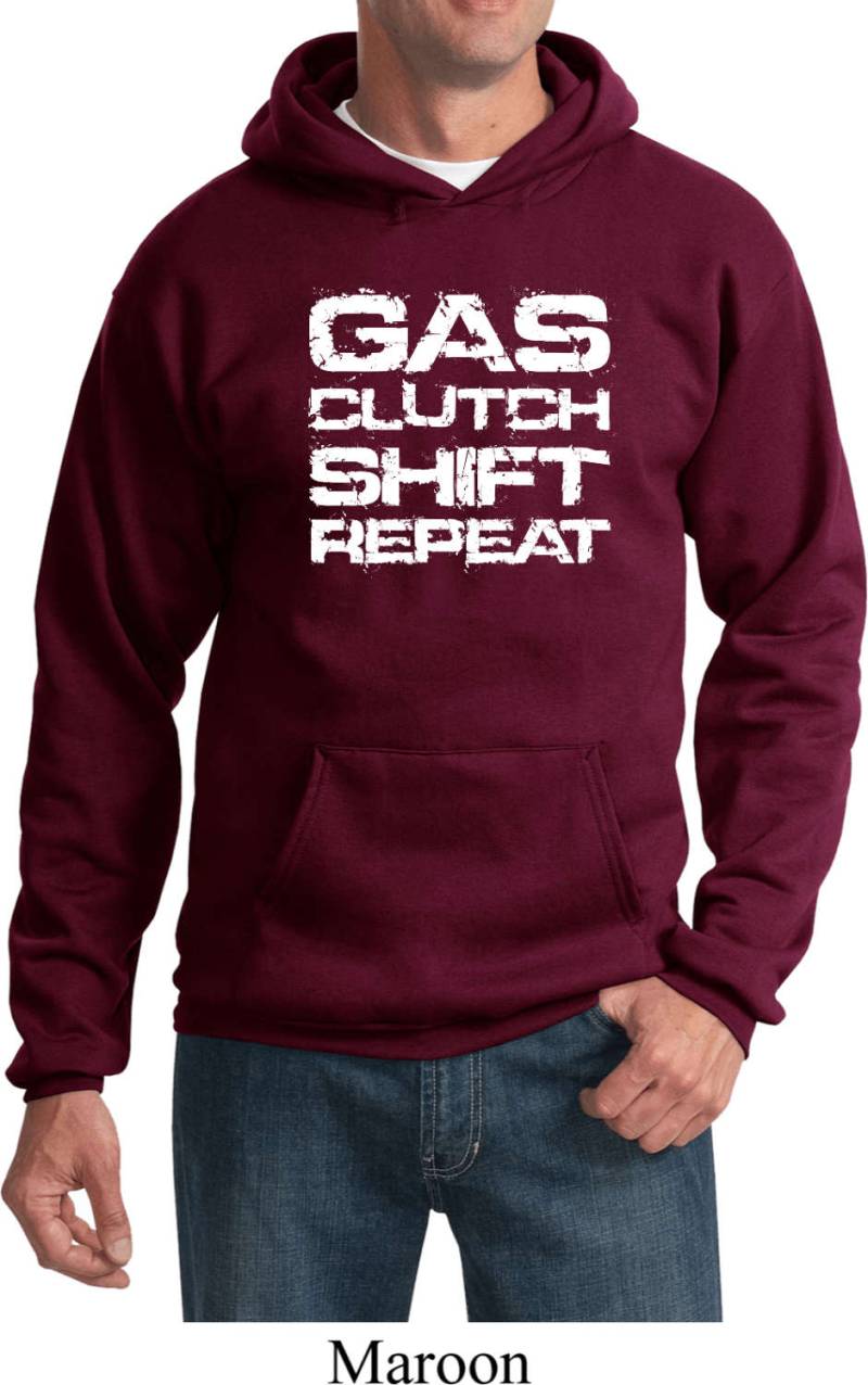 Weißes Gas Clutch Shift Repeat Hoodie Wgcsr-Pc90H Weißes Gas Clutch Shift Repeat Hoodie Wgcsr-Pc90H von BuyCoolShirts