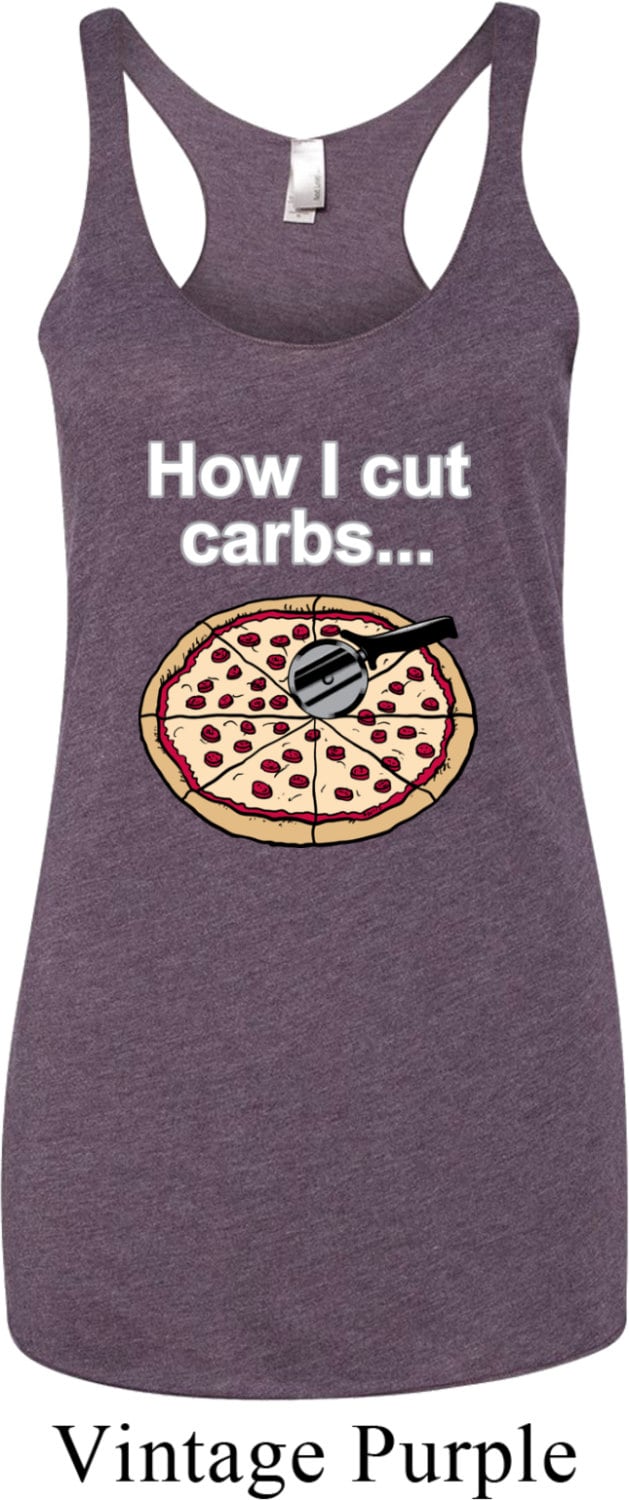Wie Ich Schneiden Kohlenhydrate Damen Tri Blend Racerback Tank Top Carbs-Nl6733 von BuyCoolShirts