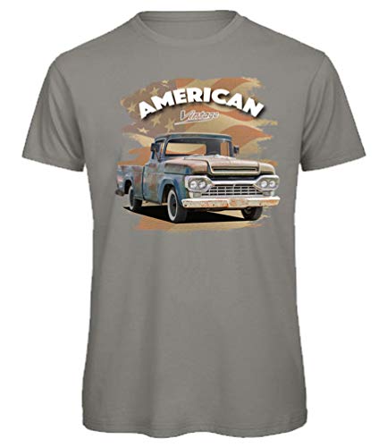 BuyPics4U T-Shirt mit Motiv von American Pickup Truck Transporter PU71 100% Baumwolle für Herren Damen Kinder viele Farben von BuyPics4U