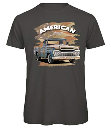 BuyPics4U T-Shirt mit Motiv von American Pickup Truck Transporter PU71 100% Baumwolle für Herren Damen Kinder viele Farben von BuyPics4U