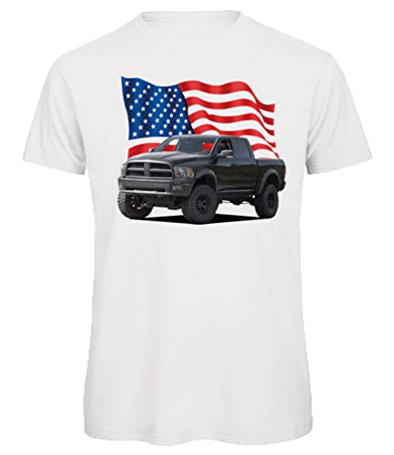 BuyPics4U T-Shirt mit Motiv von American Pickup Truck Transporter PU86 100% Baumwolle für Herren Damen Kinder viele Farben von BuyPics4U