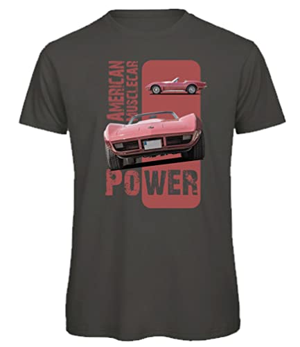 T-Shirt mit Motiv von US-Car Muscle-Car Pony-Car Stringray C1 C2 C3 C4 C5 C6 C7 C8 V8 Oldtimer (kein originaler Markenartikel) 22Co36 von BuyPics4U