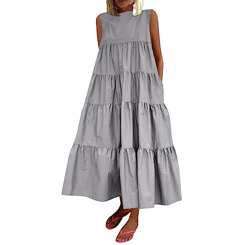 Kurz Gerafftes Kleid Damen Casual Kleider Damen Cami Kleid Sommerkleider Damen Kurze Sommerkleider Lange Sommerkleider Damen Kleid Eng Damen Bolero Für Abendkleider Strandkleid von Buyaole