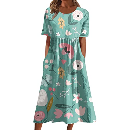 Buyaole Sommerkleider Teenager Freizeitkleider Damen Damenkleider Sommer Midi Sommerkleider Festlich Wickelkleid Damen Elegante Kleider Damen Lang Lang Lang Tanzkleidung Damen Damen von Buyaole