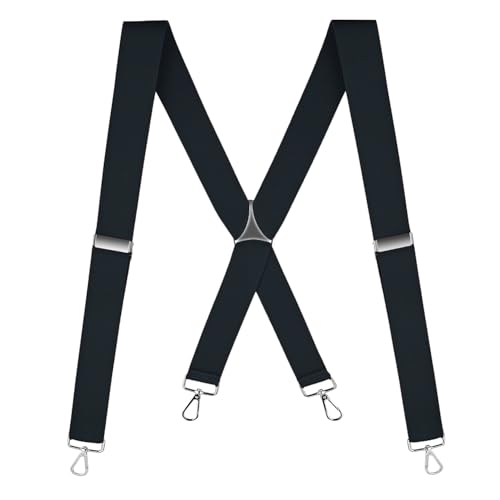 Buyless Fashion Hosenträger für Herren - 48 "elastische verstellbare Träger 1 1/4" - X Rücken mit Metallhaken - 5135-Black Buyless Fashion Hosenträger für Herren - 48 "elastische verstellbare Träger 1 1/4" - X Rücken mit Metallhaken - 5135-Black von Buyless Fashion