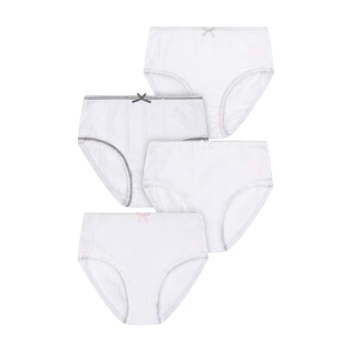Buyless Fashion Kleines Mädchen Kleinkind Höschen Verschiedene Drucke Weiche Baumwolle Große Kinder Slip Unterwäsche 4er Pack - BW21-GEL-7-8 von Buyless Fashion