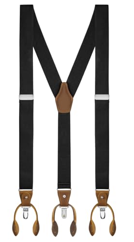Buyless Fashion Herren Suspenders for Men Hosenträger, Schwarz, Einheitsgröße von Buyless Fashion