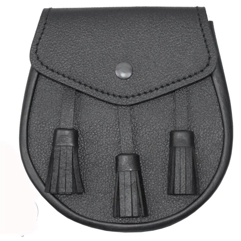 Schlichter Ledersporran Mit 3 Distel Und Kettenband Schlichter Ledersporran Mit 3 Distel Und Kettenband von Buymoremusic