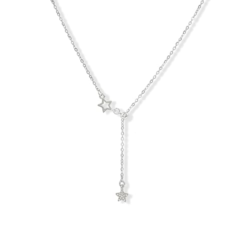 Buyongwant Stern-Halskette für Damen, Y-Form, Modeschmuck, unregelmäßig, ausziehbar, Silber von Buyongwant