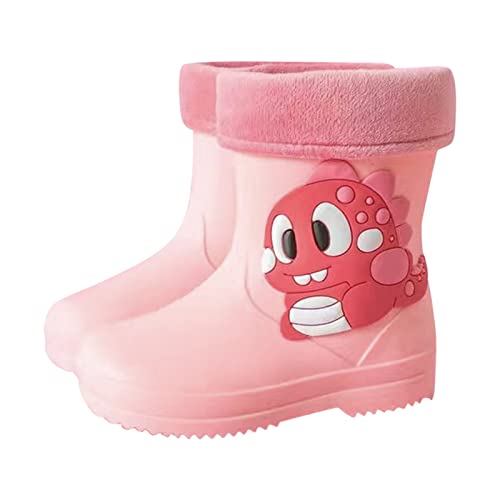 BuzkiK Gummi Wasserschuhe Kinder Gummistiefel Gefüttert Kinder Kleinkind Wasserdicht Atmungsaktiv Regen Jungen Gummi Baby Stiefel Leicht Regen Stiefel Kinder von BuzkiK