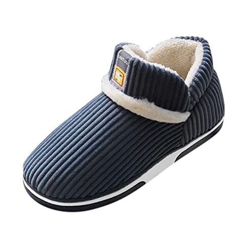 BuzkiK Hausschuhe Winter Filzpantoffeln Rutschfeste Warm Gästehausschuhe Retro-Hausschuhe Aus Weichem Plüsch, Warme Herren Pantoletten Slippers Fluffy Warm Weiche Indoor Outdoor Hüttenschuhe von BuzkiK