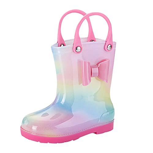 BuzkiK Wasserdichte Wathose Kinder, Kinder Gummistiefel Gefüttert Kinder Gummistiefel Regenstiefel Weich Regen Jungen Gummi Baby Stiefel Regenstiefel Mit Rutschfeste Sohle von BuzkiK