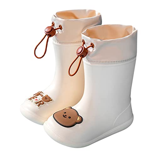 BuzkiK Wasserdichte Wathose Kinder, Kinder Gummistiefel Gefüttert Kinder Gummistiefel Regenstiefel Weich Regen Jungen Gummi Baby Stiefel Regenstiefel Mit Rutschfeste Sohle von BuzkiK