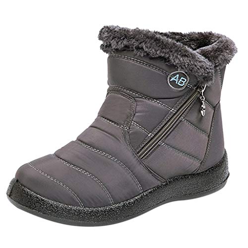 BuzkiK Winterstiefel Traillaufschuhe Warm Outdoor Herren Damen Herbst Winter, Winter Schneestiefel Kurzschaft Schuhe Damen Stiefeletten Warm Profilsohle Warme Schuhe Damen Rutschfeste von BuzkiK