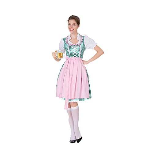 Dirndl Kleider Damen Trachtenkleid Dirndl MäDchen Dirndlbluse Dirndl-Komplettsets Für Damen Trachtenkleid Inkl Modelle Tracht Bluse Elegante Stretch Dirndlbluse Blau Trachtenmode Dirndelkleider von BuzkiK