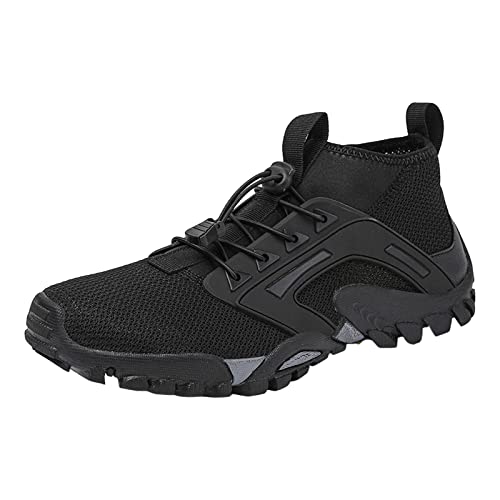 Wasserfeste Schuhe Herren Dämpfung Atmungsaktiv Mode Damen Herren Wanderschuhe Schnürhalbschuhe Damen Herren Laufschuhe Wasserdicht Schnell Trocknend Atmungsaktive Wanderschuhe von BuzkiK