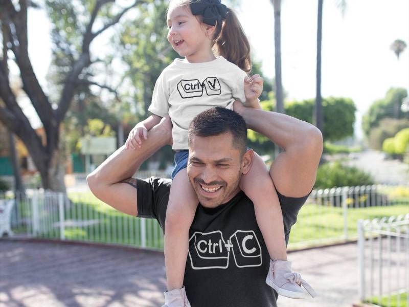 strg C + Ctrl V Shirt, Daddy Baby Shirts, Passendes Vater Tochter Outfit, Sohn Passend, Passende Shirts von Buzzoutwear