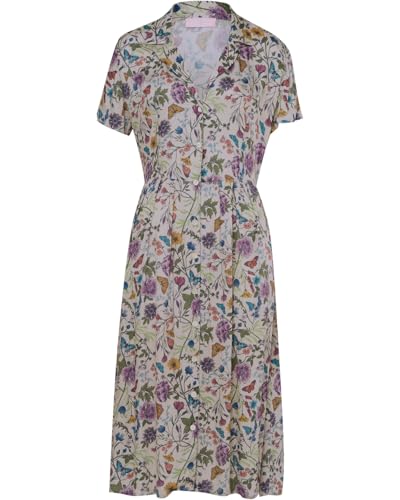 BvS Brigitte von Schönfels Halbarm-Kleid mit Druck Beige 38 von BvS Brigitte von Schönfels