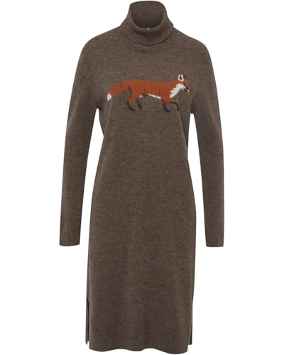 BvS Brigitte von Schönfels Strickkleid Fuchsmotiv Taupe 40 von BvS Brigitte von Schönfels