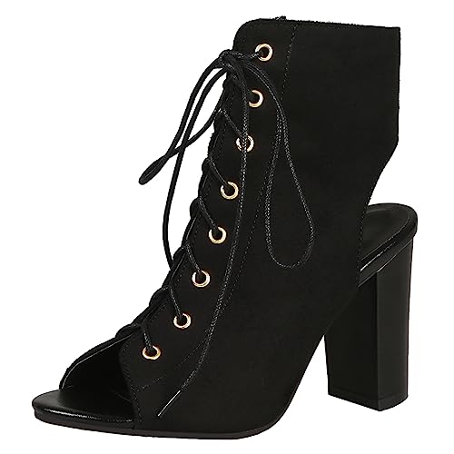 Bviennic Daherren Denim Peep Toe Slingback Gladiator Boots Sommer Leisure Draußen Schnüren Strappy Mode Ankle Stiefeletten Schwarz Gr 44 EU-46Cn Bviennic Daherren Denim Peep Toe Slingback Gladiator Boots Sommer Leisure Draußen Schnüren Strappy Mode Ankle Stiefeletten Schwarz Gr 44 EU-46Cn von Bviennic