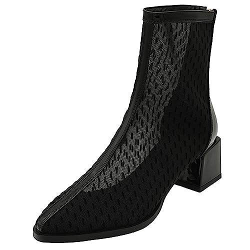 Bviennic Daherren Party Pointed Toe Mesh Boots Blockabsatz Sommer Party Elegant Chelsea Reitstiefel Kleid Mode Schuhe Schwarz/Ankle Gr 45 EU-47Cn Bviennic Daherren Party Pointed Toe Mesh Boots Blockabsatz Sommer Party Elegant Chelsea Reitstiefel Kleid Mode Schuhe Schwarz/Ankle Gr 45 EU-47Cn von Bviennic