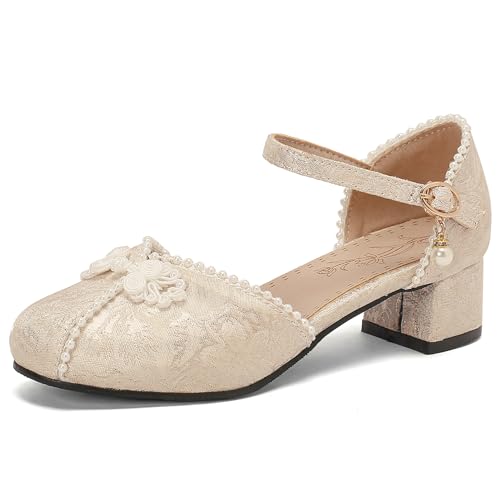 Bviennic Damen Block Mitte Absatz Sandals Mode 0517 Gelb Gr 40.5 EU/42Cn Bviennic Damen Block Mitte Absatz Sandals Mode 0517 Gelb Gr 40.5 EU/42Cn von Bviennic