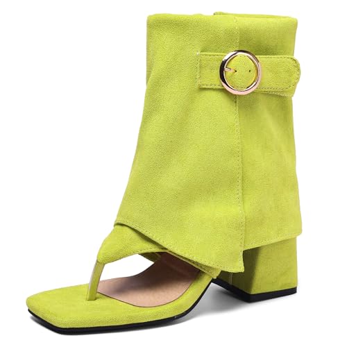Bviennic Damen Blockabsatz Clip Toe Mode Leisure Party-Sandales Gelb Gr 41 EU/43Cn Bviennic Damen Blockabsatz Clip Toe Mode Leisure Party-Sandales Gelb Gr 41 EU/43Cn von Bviennic