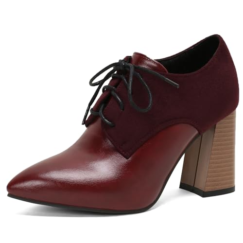Bviennic Damen Blockabsatz Oxford 812 Rotwein Gr 40.5 EU/42Cn Bviennic Damen Blockabsatz Oxford 812 Rotwein Gr 40.5 EU/42Cn von Bviennic