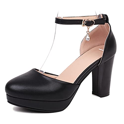 Bviennic Damen Closed Toe Blockabsatz Plateau Bridal Sandalen Elegant Knöchelriemchen Party Schuhe Komfort Kleid Schwarz Gr 39 Eu-40Cn Bviennic Damen Closed Toe Blockabsatz Plateau Bridal Sandalen Elegant Knöchelriemchen Party Schuhe Komfort Kleid Schwarz Gr 39 Eu-40Cn von Bviennic
