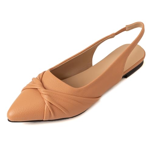 Bviennic Damen Flach Pointed Toe Ohne Verschluss Slingback Schuhe Mode Komfort Tägliche Sandales Braun Gr 48 EU/50Cn Bviennic Damen Flach Pointed Toe Ohne Verschluss Slingback Schuhe Mode Komfort Tägliche Sandales Braun Gr 48 EU/50Cn von Bviennic