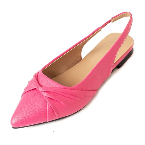 Bviennic Damen Flach Pointed Toe Ohne Verschluss Slingback Schuhe Mode Komfort Tägliche Sandales Rose-Rot Gr 48.5 EU/51Cn Bviennic Damen Flach Pointed Toe Ohne Verschluss Slingback Schuhe Mode Komfort Tägliche Sandales Rose-Rot Gr 48.5 EU/51Cn von Bviennic