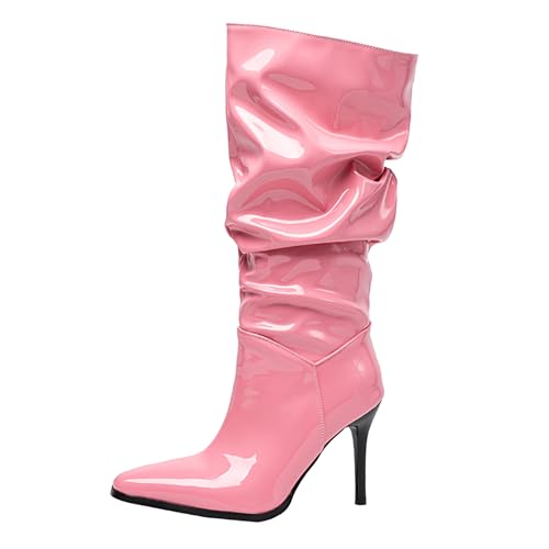 Bviennic Damen Hohe Stiefel Stiletto Höhe Ferse Leisure Pointed Toe Ohne Verschluss Slouch 2201 Pink Gr 34 EU Bviennic Damen Hohe Stiefel Stiletto Höhe Ferse Leisure Pointed Toe Ohne Verschluss Slouch 2201 Pink Gr 34 EU von Bviennic
