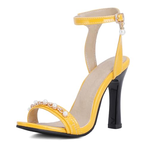 Bviennic Damen Hohen Blockabsatz Sandals Elegant 0713 Gelb Gr 40 EU/41Cn Bviennic Damen Hohen Blockabsatz Sandals Elegant 0713 Gelb Gr 40 EU/41Cn von Bviennic