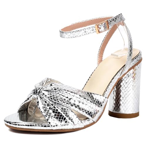 Bviennic Damen Hohen Blockabsatz Sandals Mode 0581 Silber Gr 36.5 EU/37Cn Bviennic Damen Hohen Blockabsatz Sandals Mode 0581 Silber Gr 36.5 EU/37Cn von Bviennic
