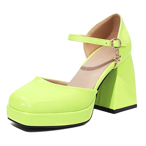 Bviennic Damen Hohen Trichterabsatz Sandals mit Plateau Mode 0672 Gelb-Grün Gr 34 EU Bviennic Damen Hohen Trichterabsatz Sandals mit Plateau Mode 0672 Gelb-Grün Gr 34 EU von Bviennic